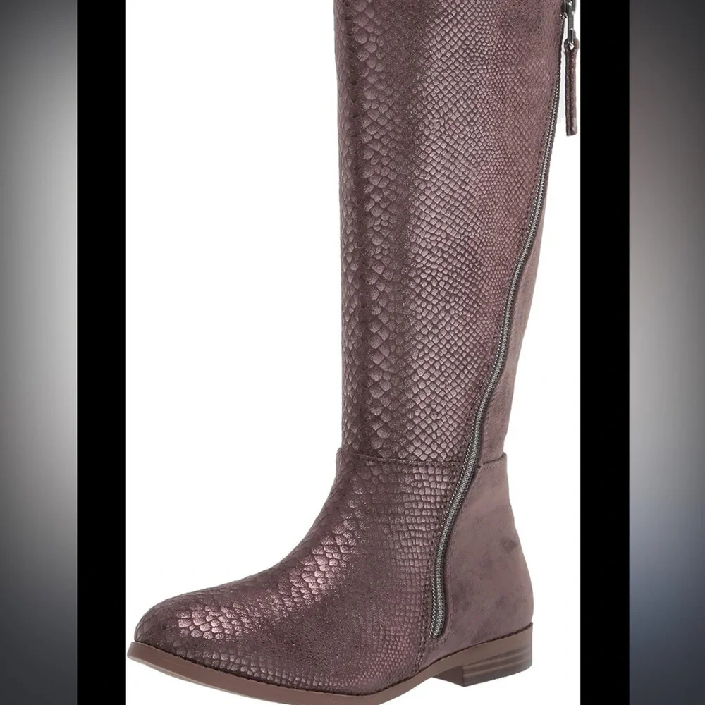 Steve Madden Jlanee Big Girl Boots Sz 4 Taupe